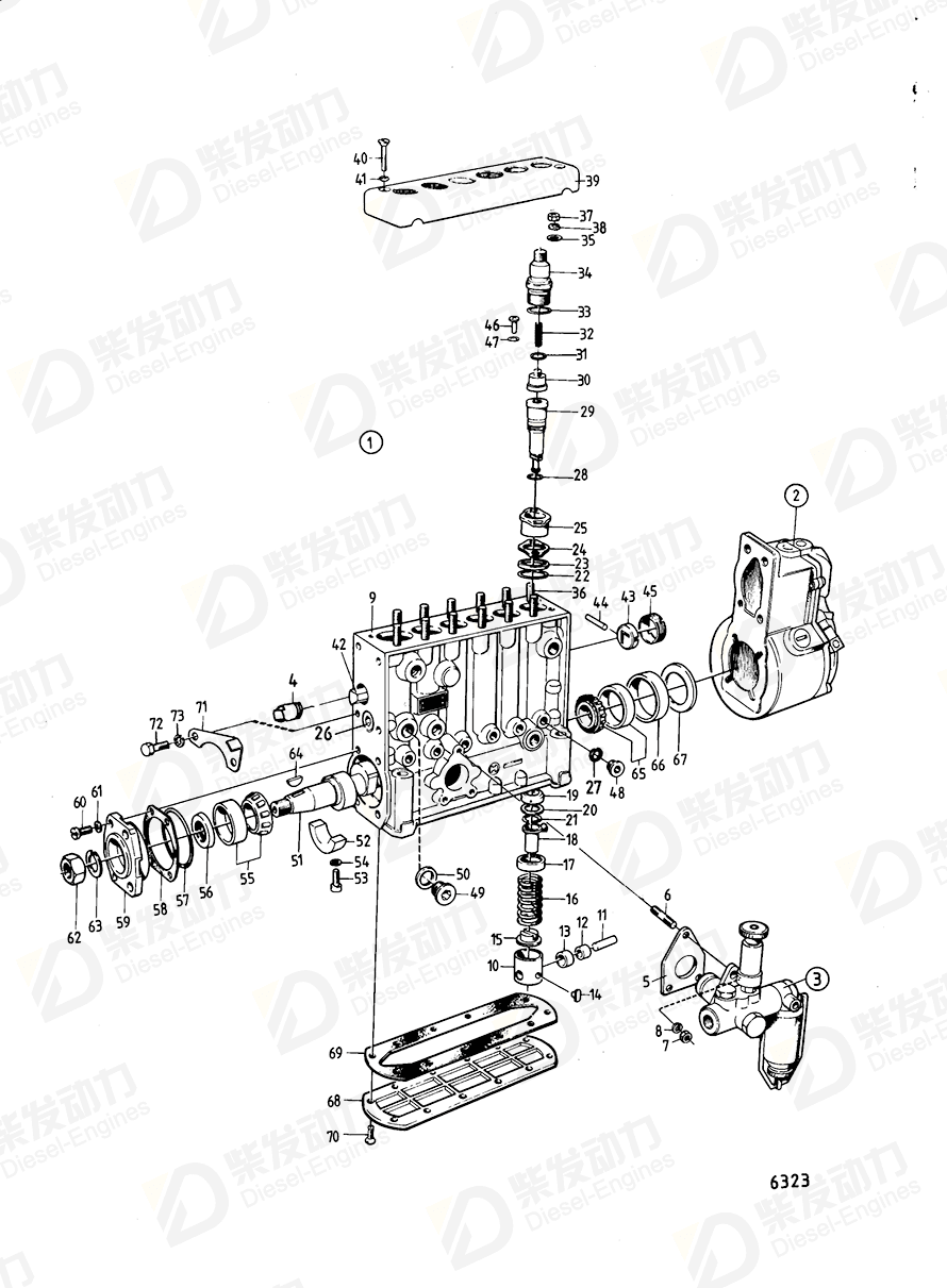VOLVO Injection pump 843550 Drawing